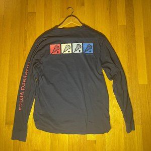 Vineyard Vines Blue Long-Sleeve Shirt w/ Lacrosse Design